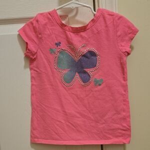 Pink Butterfly Kids T-Shirt